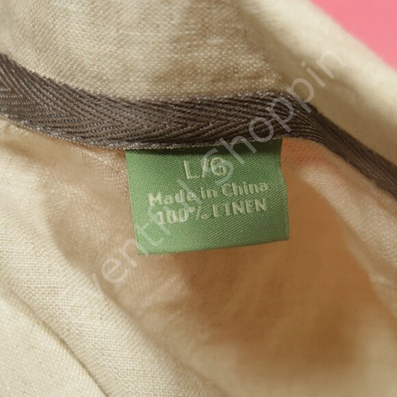 Tommy Bahama Linen Shirt Mens L Tan Embroidered Floral Camp - Picture 5 of 5